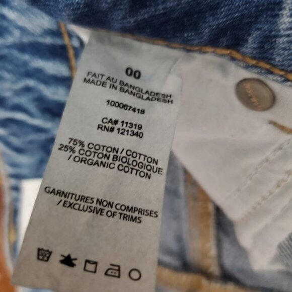 Garage Street High Rise Wide Leg "Cora" Jeans (w) knee hemline seams- Size 00/23 - Picture 14 of 16